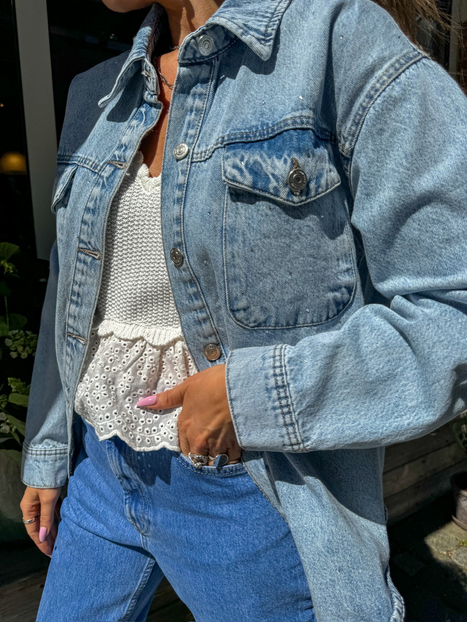 ONLKRISTIN S/L Top - Hvit